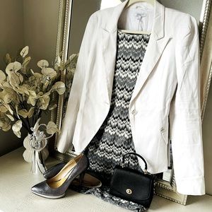 Classy black and white chevron dress size small